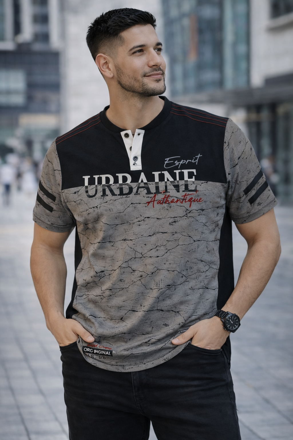 2026 URBAINE Men’s Street Graphic T-Shirt
