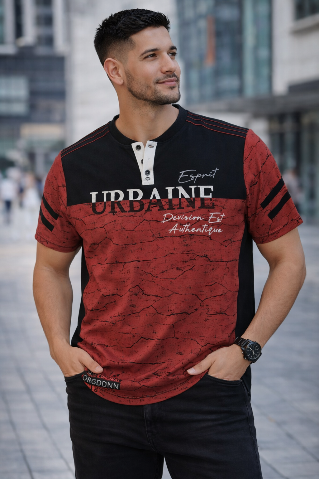 2026 URBAINE Men’s Street Graphic T-Shirt