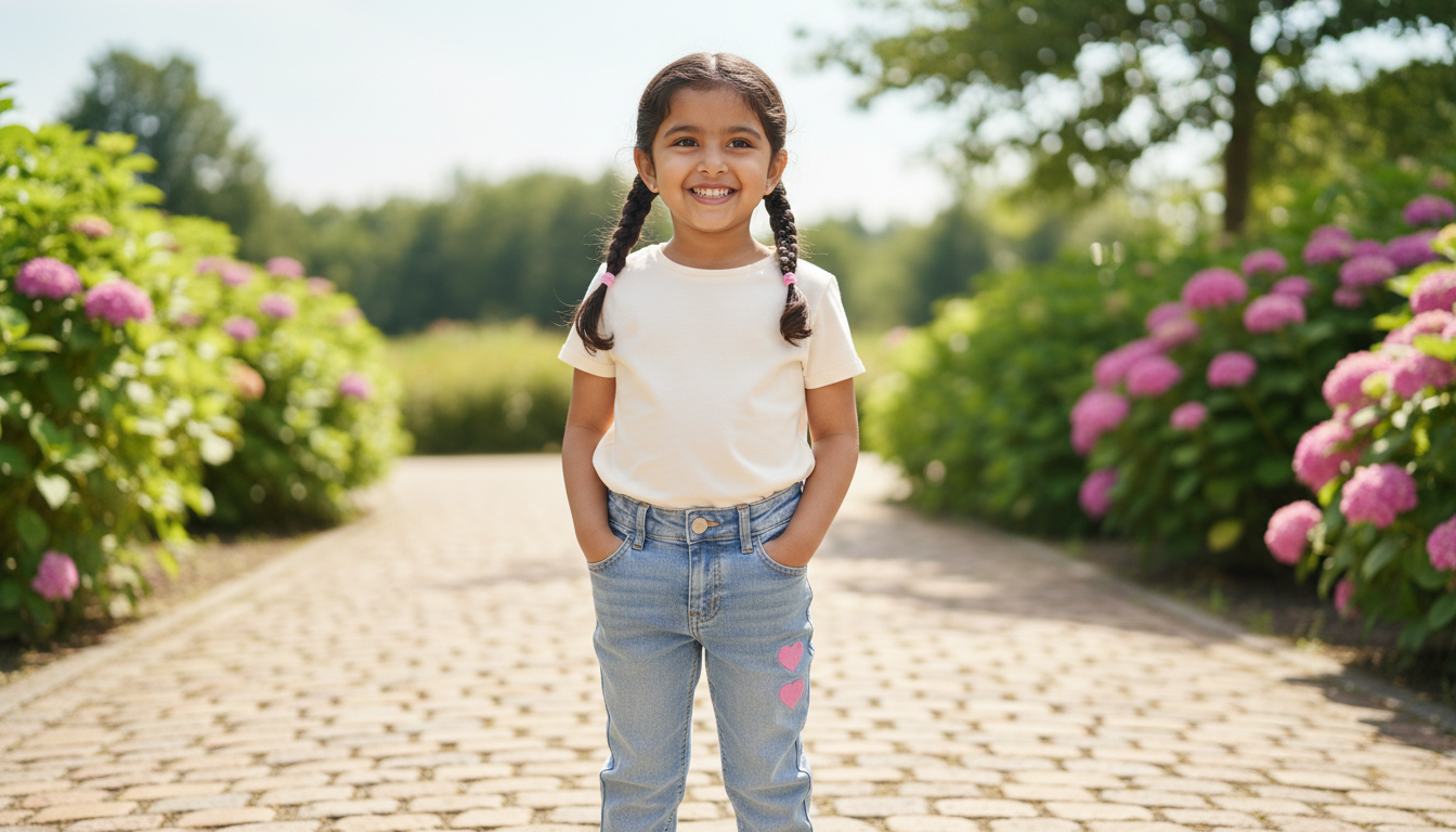Stylish Girls Denim Pant for Kids 2026 – Comfortable & Trendy Baby Girl Jeans in Bangladesh Trendy baby girl denim jeans pant for kids 2026 soft comfortable girls casual wear Bangladesh