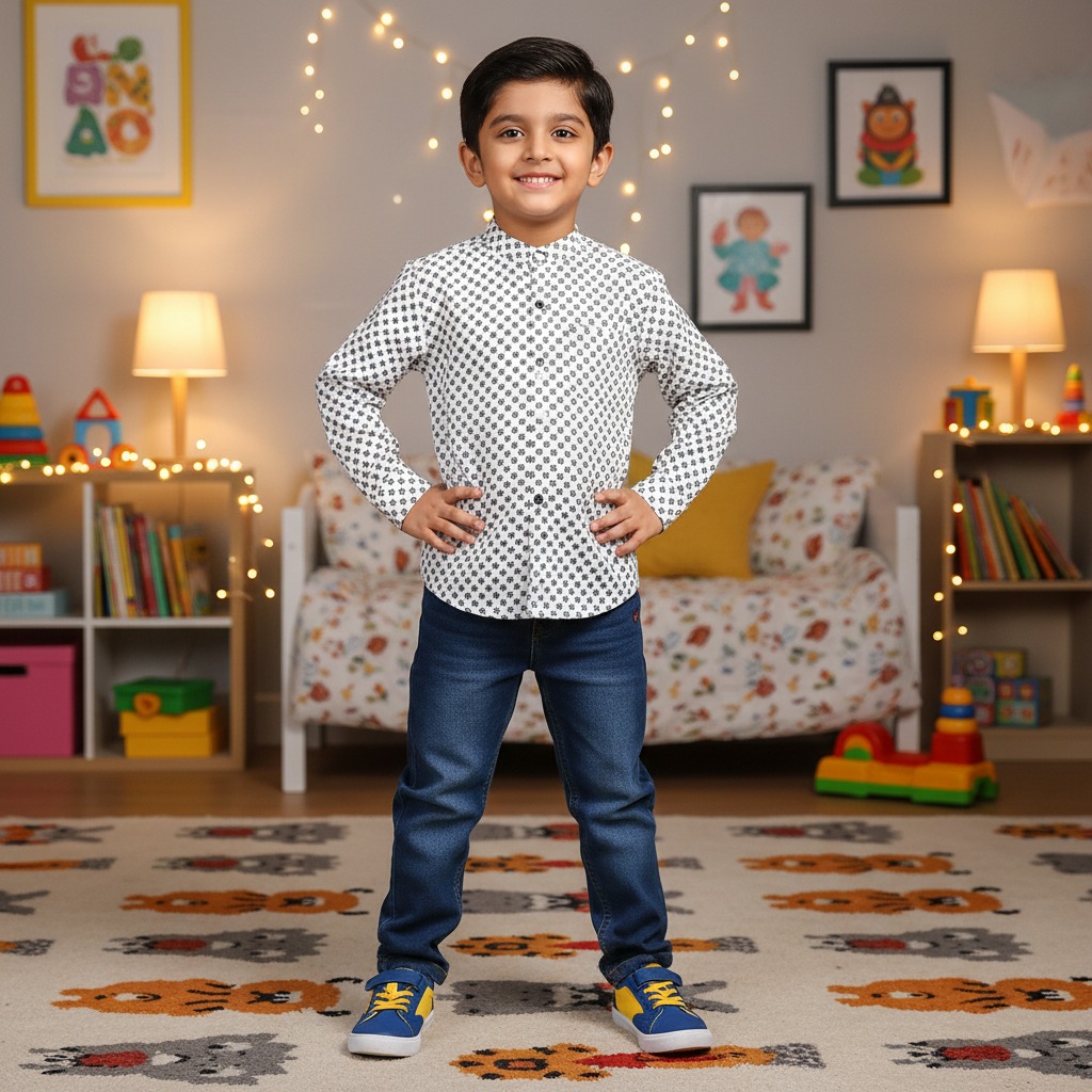 stylish white shirt for baby boy