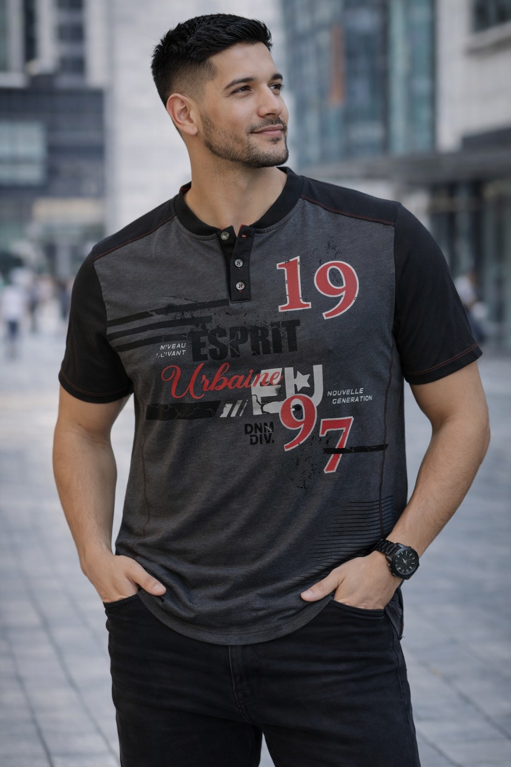 Men’s Urban Graphic Polo Shirt 2026 – Premium Casual Street Style Polo for Modern Men